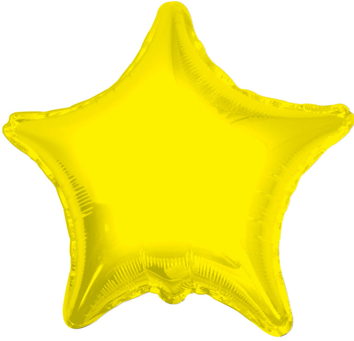 Foil Balloon Solid Star Yellow 18inch - balloonsplaceusa