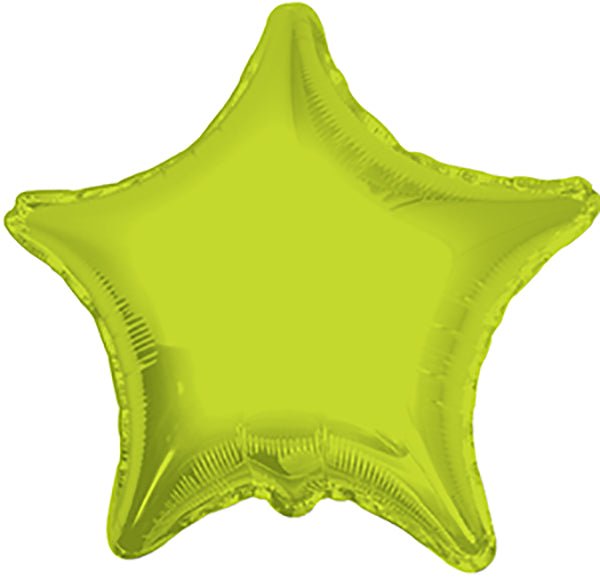 Foil Balloon Star Lime Solid Color 9inch - balloonsplaceusa