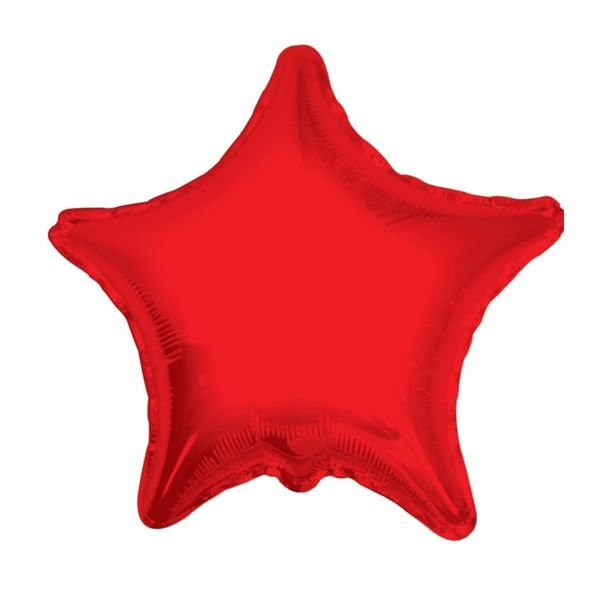 Foil Balloon Star Red Solid Color 9inch - balloonsplaceusa