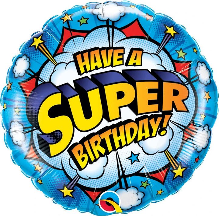 Foil Balloon Super Birthday 18inch - balloonsplaceusa