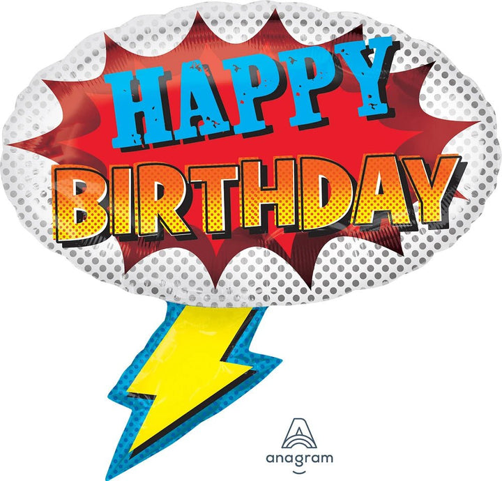 Foil Balloon Super Hero Birthday 27inch - balloonsplaceusa