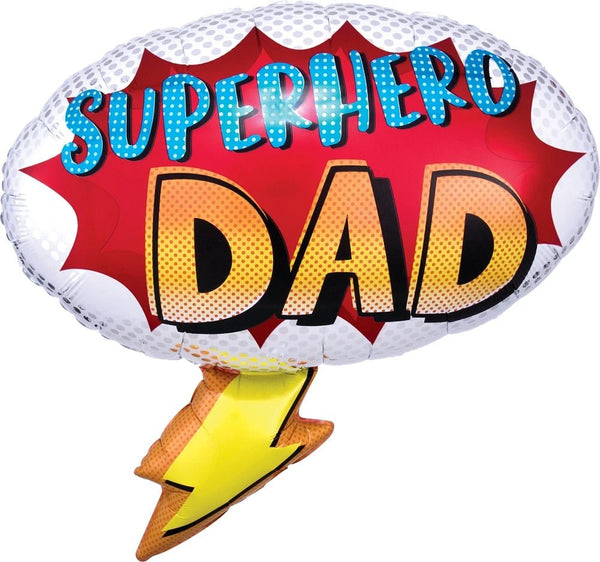 Foil Balloon Super Hero Dad! 27inch - balloonsplaceusa
