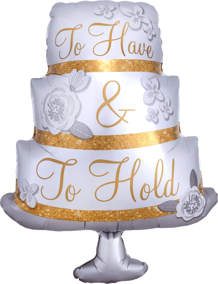 Foil Balloon To Have And To Hold Cake 28inch - balloonsplaceusa
