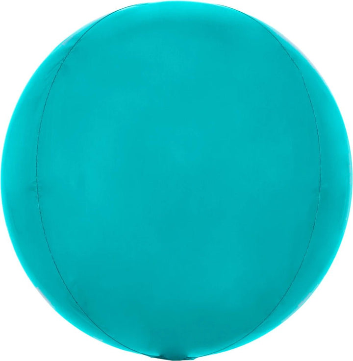 Foil Balloon Turquoise Orbz 16inch - balloonsplaceusa