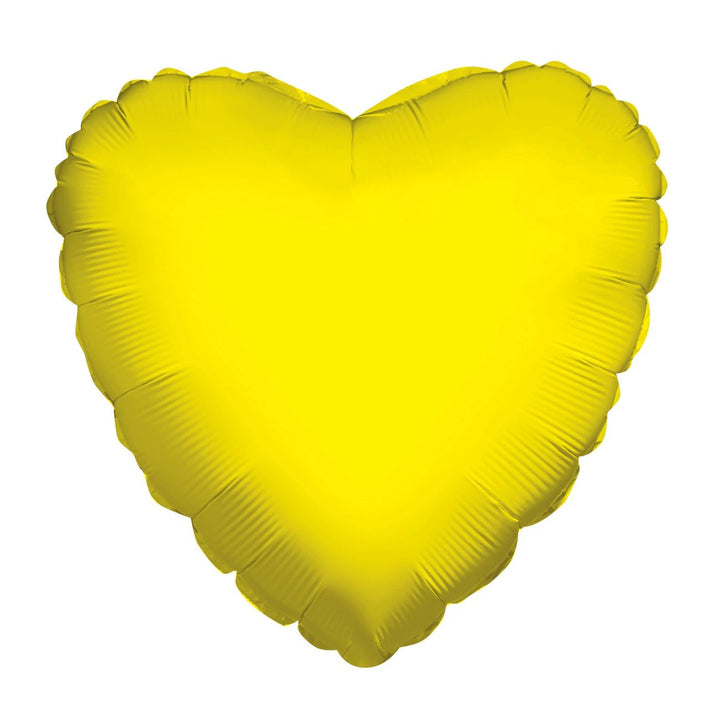 Foil Balloon Yellow Heart Metallic Color 18inch - balloonsplaceusa