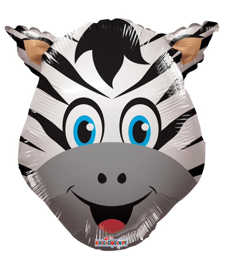 Foil Balloon Zebra Head Mini Shape 14inch - balloonsplaceusa