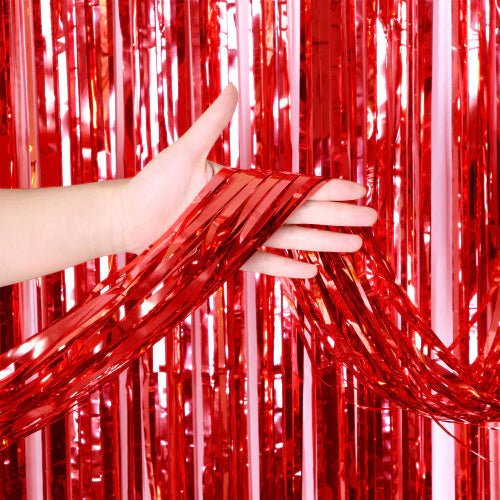 Foil Door Curtain Red 1CT - balloonsplaceusa