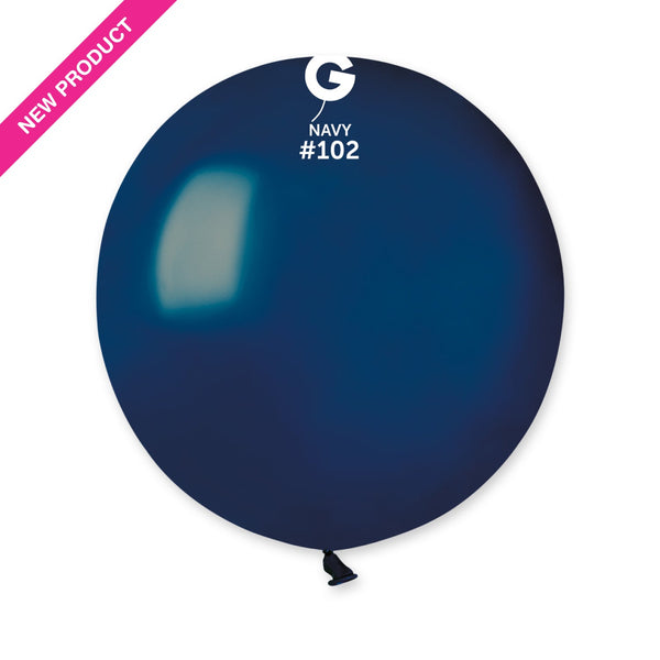Gemar 102 Navy 19in 25 Count Solid Color - Latex Balloon - balloonsplaceusa