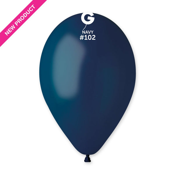 Gemar #102 Navy Blue 12in 50 Count Solid Color - Latex Balloon - balloonsplaceusa
