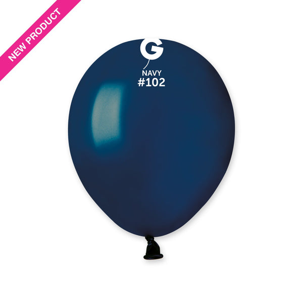Gemar #102 Navy Blue 5in 100 Count Solid Color - Latex Balloon - balloonsplaceusa