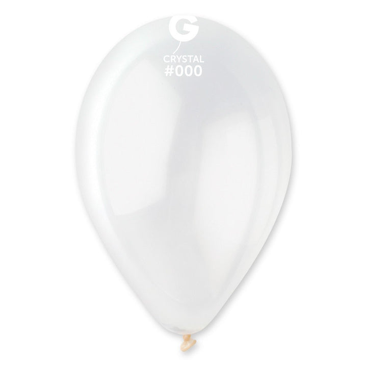 Gemar Latex Balloon #000 Clear 12inch 50 Count Crystal Color - balloonsplaceusa