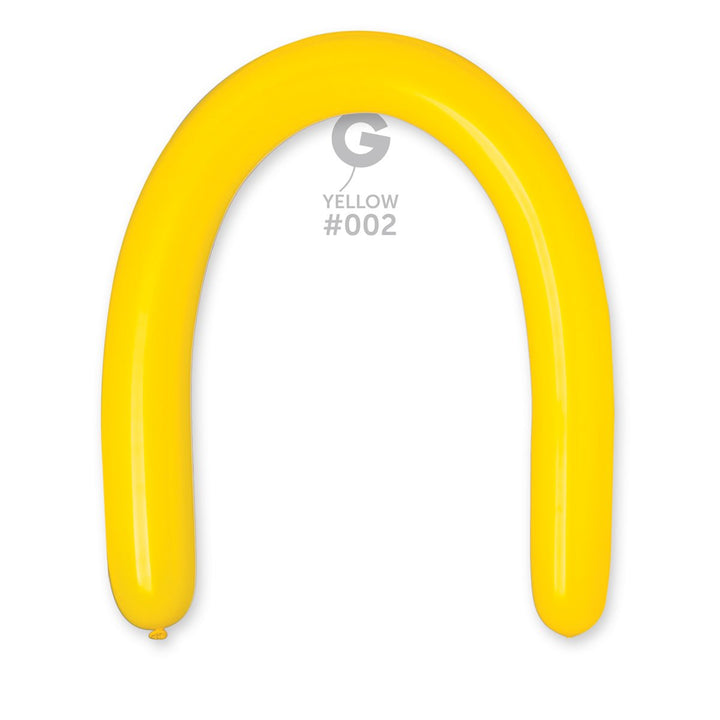 Gemar Latex Balloon #002 Yellow 3inch 50 Count Solid Color - balloonsplaceusa