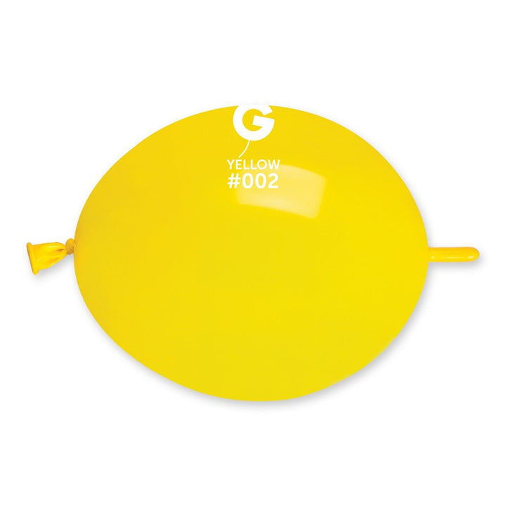 Gemar Latex Balloon #002 Yellow 6inch 100 Count Solid Color - balloonsplaceusa