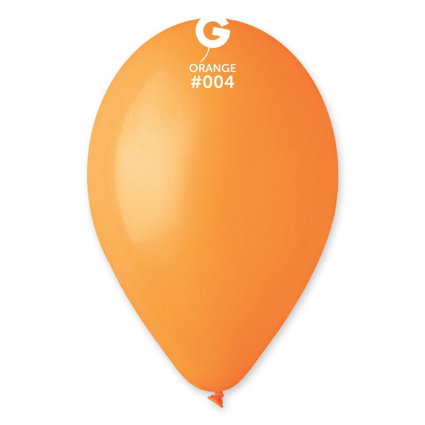 Gemar Latex Balloon #004 Orange 12inch 50 Count Solid Color - balloonsplaceusa