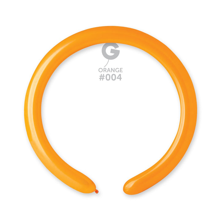 Gemar Latex Balloon #004 Orange 2inch 50 Count Solid Color - balloonsplaceusa