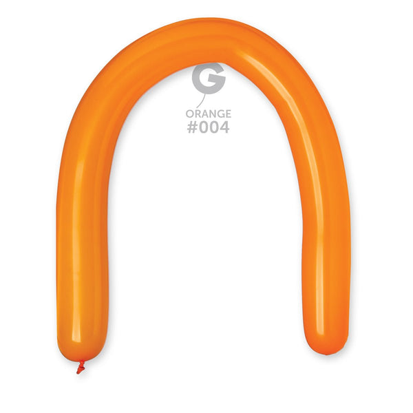 Gemar Latex Balloon #004 Orange 3inch 50 Count Solid Color - balloonsplaceusa