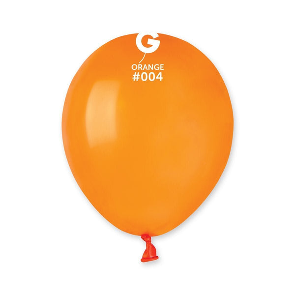 Gemar Latex Balloon #004 Orange 5inch 100 Count Solid Color - balloonsplaceusa