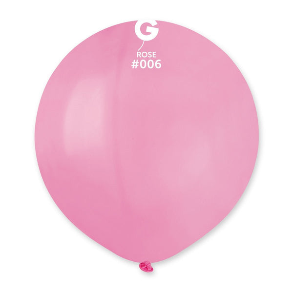 Gemar Latex Balloon #006 Rose 19inch 25 Count Solid Color - balloonsplaceusa