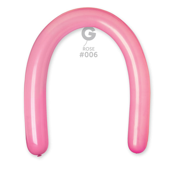 Gemar Latex Balloon #006 Rose 3inch 50 Count Solid Color - balloonsplaceusa