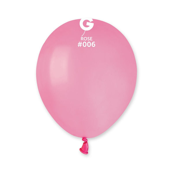 Gemar Latex Balloon #006 Rose 5inch 100 Count Solid Color - balloonsplaceusa