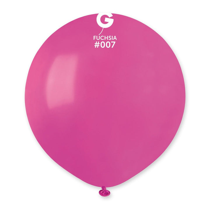 Gemar Latex Balloon #007 Fuchsia 19inch 25 Count Solid Color - balloonsplaceusa