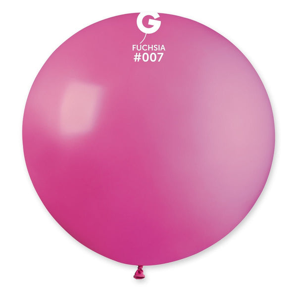 Gemar Latex Balloon #007 Fuchsia 31inch 1 Count Solid Color - balloonsplaceusa