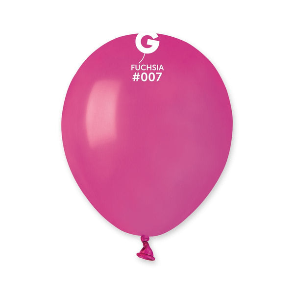 Gemar Latex Balloon #007 Fuchsia 5inch 100 Count Solid Color - balloonsplaceusa