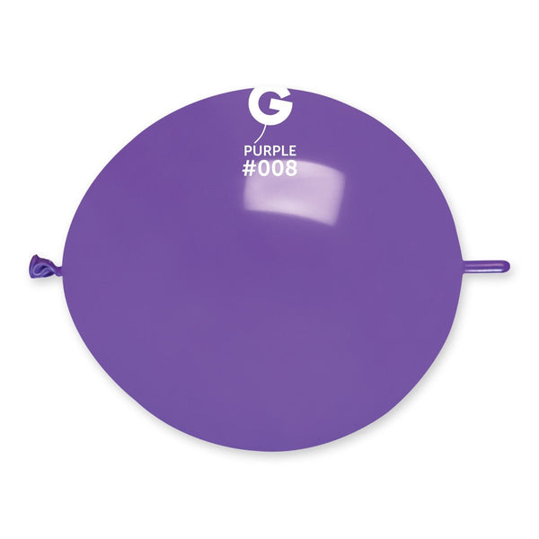 Gemar Latex Balloon #008 Purple 13inch 50 Count Solid Color - balloonsplaceusa