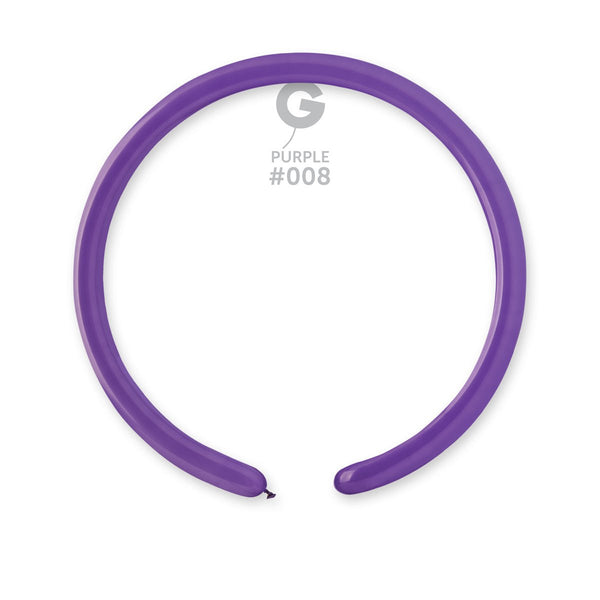 Gemar Latex Balloon #008 Purple 1inch 50 Count Solid Color - balloonsplaceusa