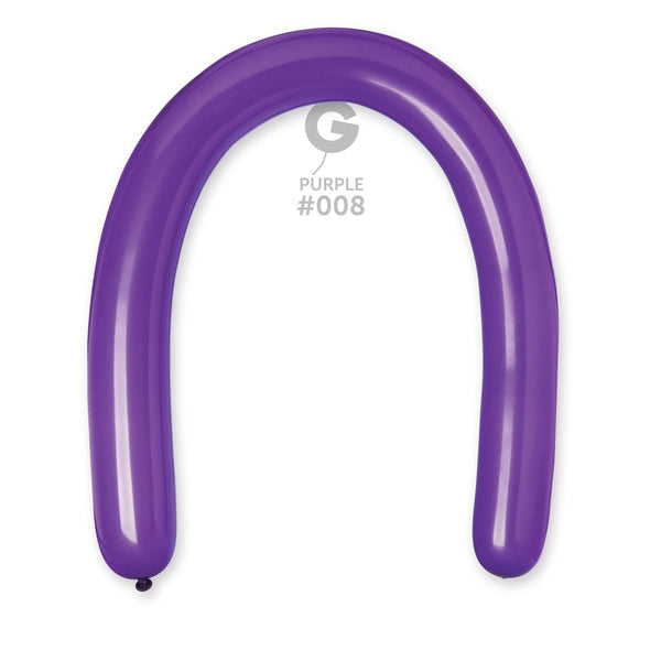 Gemar Latex Balloon #008 Purple 3inch 50 Count Solid Color - balloonsplaceusa