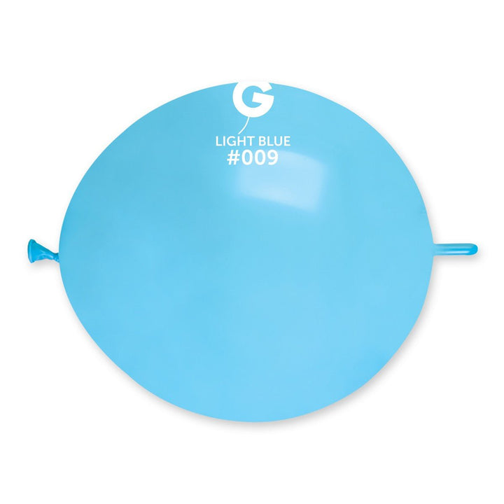 Gemar Latex Balloon #009 Light Blue 13inch 50 Count Solid Color - balloonsplaceusa