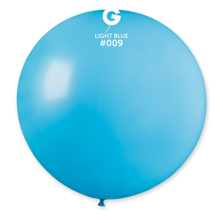 Gemar Latex Balloon #009 Light Blue 31inch 1 Count Solid Color - balloonsplaceusa