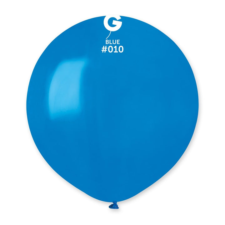 Gemar Latex Balloon #010 Blue 19inch 25 Count Solid Color - balloonsplaceusa