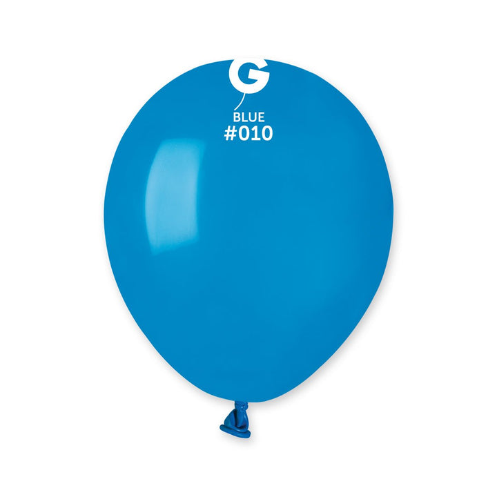 Gemar Latex Balloon #010 Blue 5inch 100 Count Solid Color - balloonsplaceusa