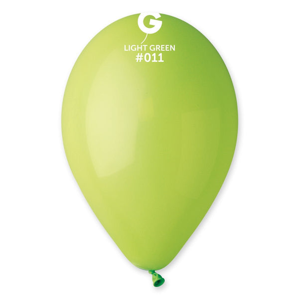Gemar Latex Balloon #011 Light Green 12inch 50 Count Solid Color - balloonsplaceusa