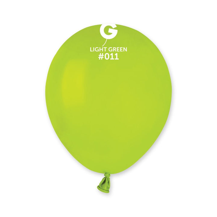 Gemar Latex Balloon #011 Light Green 5inch 100 Count Solid Color - balloonsplaceusa