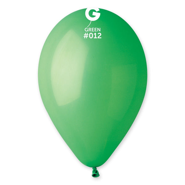 Gemar Latex Balloon #012 Green 12inch 50 Count Solid Color - balloonsplaceusa