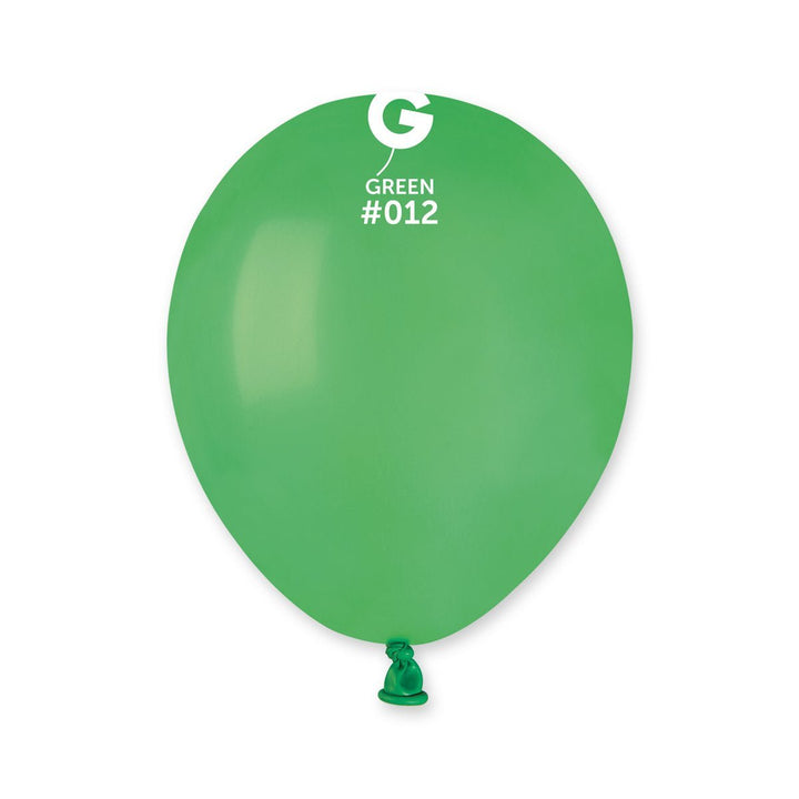 Gemar Latex Balloon #012 Green 5inch 100 Count Solid Color - balloonsplaceusa