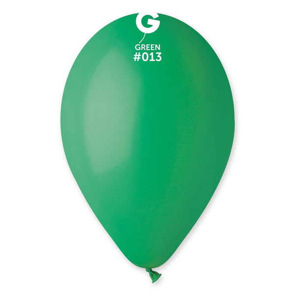Gemar Latex Balloon #013 Green 12inch 50 Count Solid Color - balloonsplaceusa