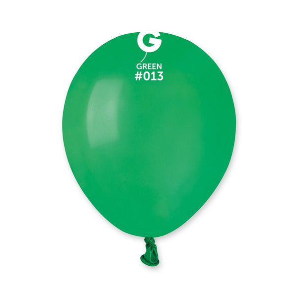 Gemar Latex Balloon #013 Green 5inch 100 Count Solid Color - balloonsplaceusa