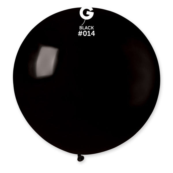 Gemar Latex Balloon #014 Black 31inch 1 Count Solid Color - balloonsplaceusa