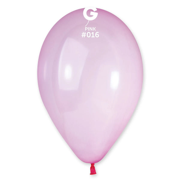 Gemar Latex Balloon #016 Pink 13inch 50 Count Crystal Color - balloonsplaceusa