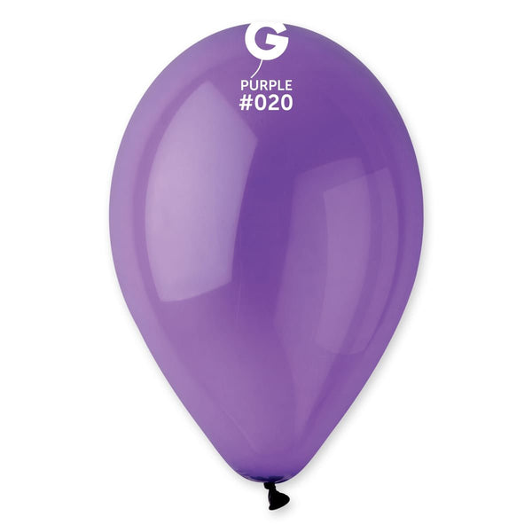 Gemar Latex Balloon #020 Purple 12inch 50 Count Crystal Color - balloonsplaceusa