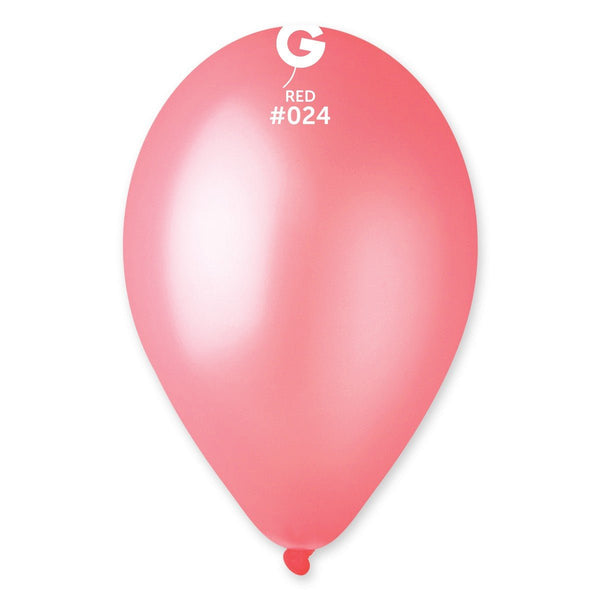 Gemar Latex Balloon #024 Red 12inch 50 Count Neon Color - balloonsplaceusa