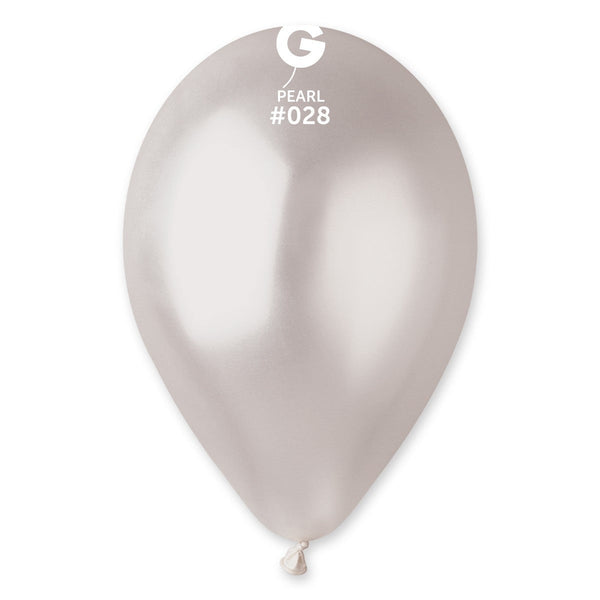 Gemar Latex Balloon #028 Pearl 12inch 50 Count Metal Color - balloonsplaceusa
