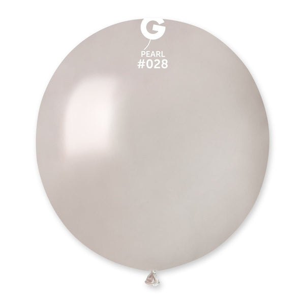 Gemar Latex Balloon #028 Pearl 19inch 25 Count Metal Color - balloonsplaceusa