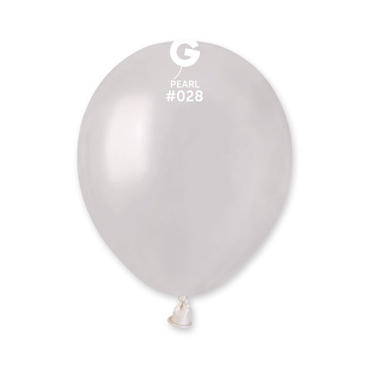 Gemar Latex Balloon #028 Pearl 5inch 100 Count Metal Color - balloonsplaceusa