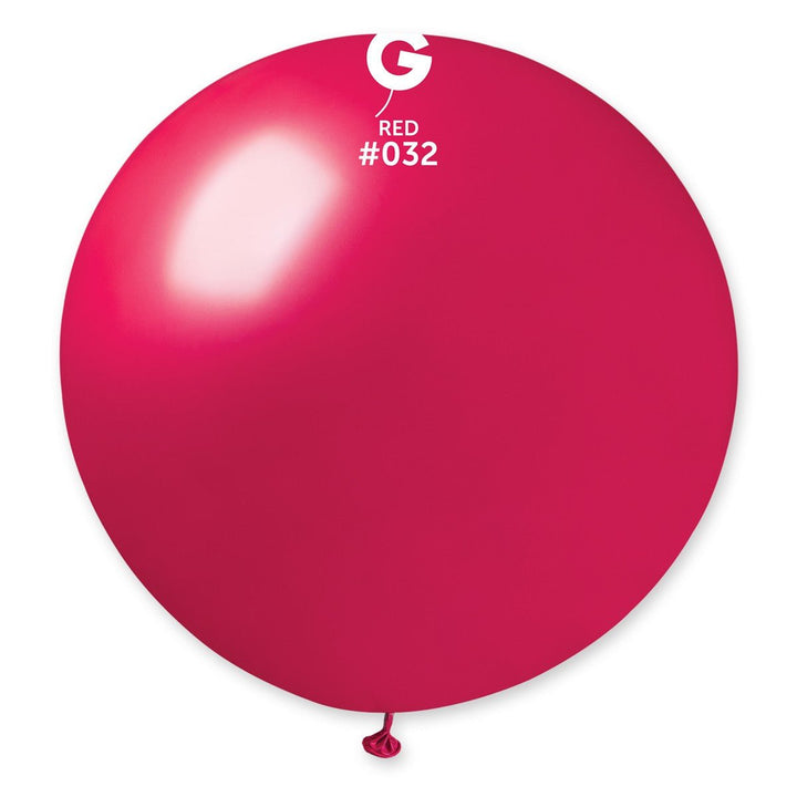 Gemar Latex Balloon #032 Red 31inch 1 Count Metal Color - balloonsplaceusa