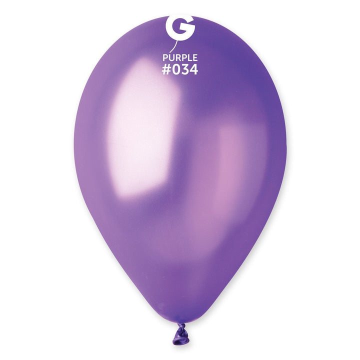 Gemar Latex Balloon #034 Purple 12inch 50 Count Metal Color - balloonsplaceusa