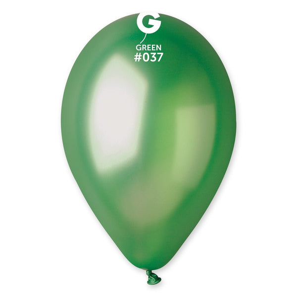 Gemar Latex Balloon #037 Green 12inch 50 Count Metal Color - balloonsplaceusa